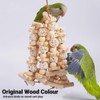 AIMALL Parrot Toy Wooden Bite Toy for Birds, Natural Rattan