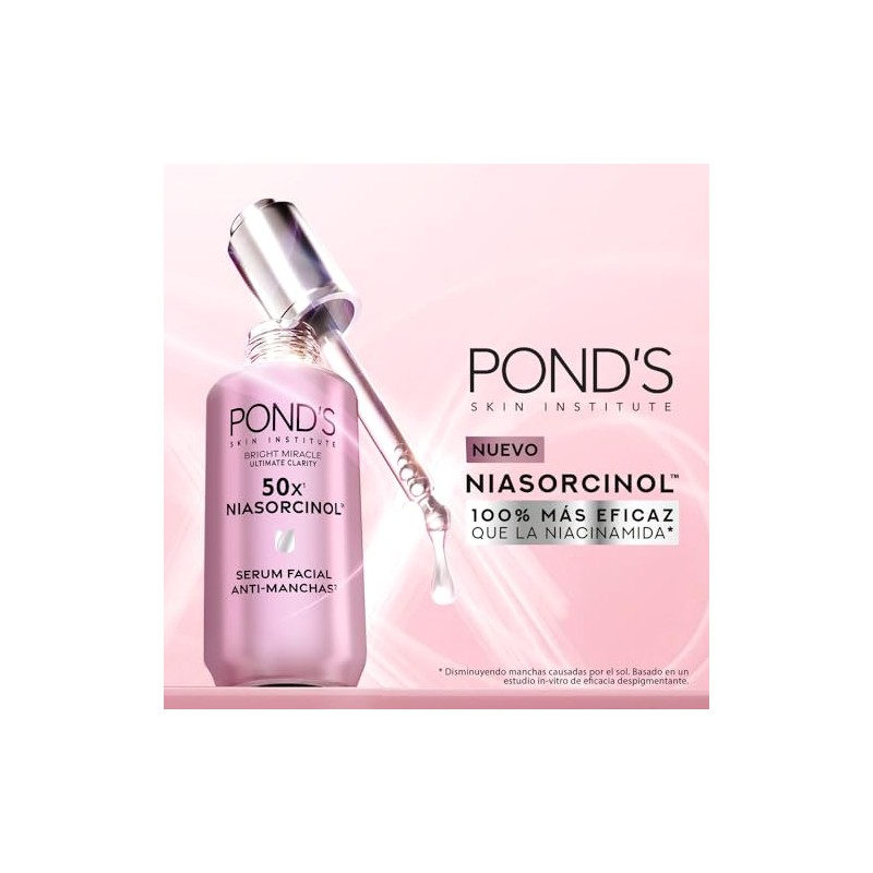 POND'S Sérum Facial 50x Bright Miracle con Niasorcinol Anti-manchas, 30gr