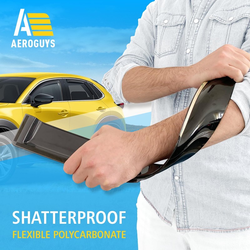 Extra Durable Window Deflectors in-Channel Window Visors Rain Guards Fit
