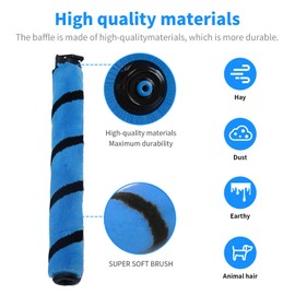 MULTIM Soft Roller Brush Replacement Set for Shark Vacuum Part # 1483FC2000 Compatible with Shark Vertex & Rotator AZ2002 AZ2000 AZ2000W AZ1501 LA455 LA502 - Pack of 2