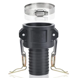 Taicols 275 330 Gallon IBC Tote Fittings IBC Tote Tank Drain for Garden Watering, Including Metal Clamp Adapter 2 Inches Cam Lock Convert to 2" Hose Grade Connector IBC Tank Adapter 275 330（200C）
