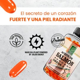All Nature Omega 3 Aceite De Salmon Noruego 90 Capsulas Sabor Sin Sabor                                                                               
