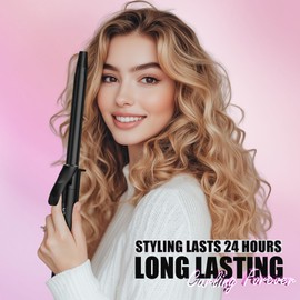 FARERY Long Barrel Curling Iron 3/4 Inch, Extra Long Curling Iron for Tight Curls, Ceramic Curling Wand Infused Argan Oil & Keratin, Long Lasting, 11 Adjustable Temp, Include Clips & Silicone Pad