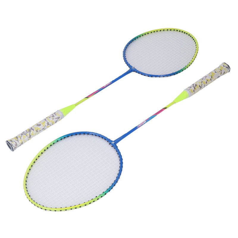 2Pcs Badminton Racket Yellow Light Frame Large Sweet Spot Anti