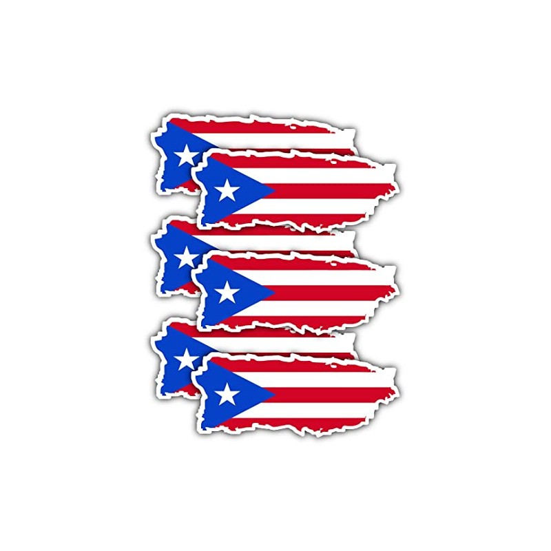 Puerto Rico Flag Map Hard Hat Sticker/Decal/Label Tool Lunch Box