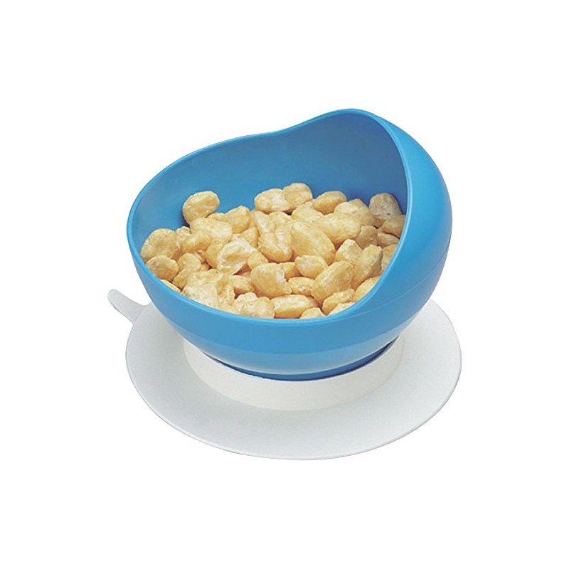 Maddak SP Ableware Scooper Bowl with Suction Cup Base, Blue