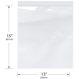 Plymor Zipper Reclosable Plastic Bags, 2 Mil, 13" x 15" (Case of 1000)