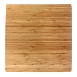 BambooMN Bamboo Burner Cover Cutting Board, 3-Ply, Large, Square - Grooved/Flat (20"x20"x0.75") - 1 Piece