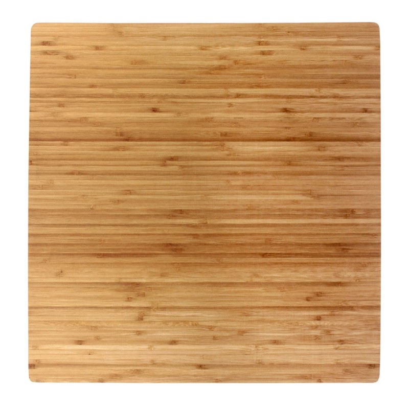 BambooMN Bamboo Burner Cover Cutting Board, 3-Ply, Large, Square -