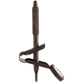 Fowler 52-500-012 Steel Optical Center Punch, 4" Length, 3X Magnification, Black