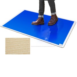 Nuanchu Adhesive Mat Frame Include 2 Tacky Dust Mats for Construction of 30 Sheets (60 Sheets Total) for Clean Room Science Lab Matting Laboratory Hospital Pets (Blue,18x36 Inches)