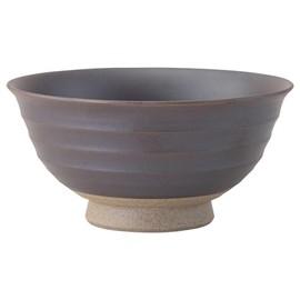 Arita Ware 74098 Rice Bowl, Diameter 5.1 inches (13 cm), Black Sora-yaki, Black, Made in Japan