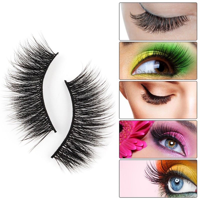 SHIDISHANGPIN 16 Pairs 3D Fake Eyelashes False Eyelashes for Eye