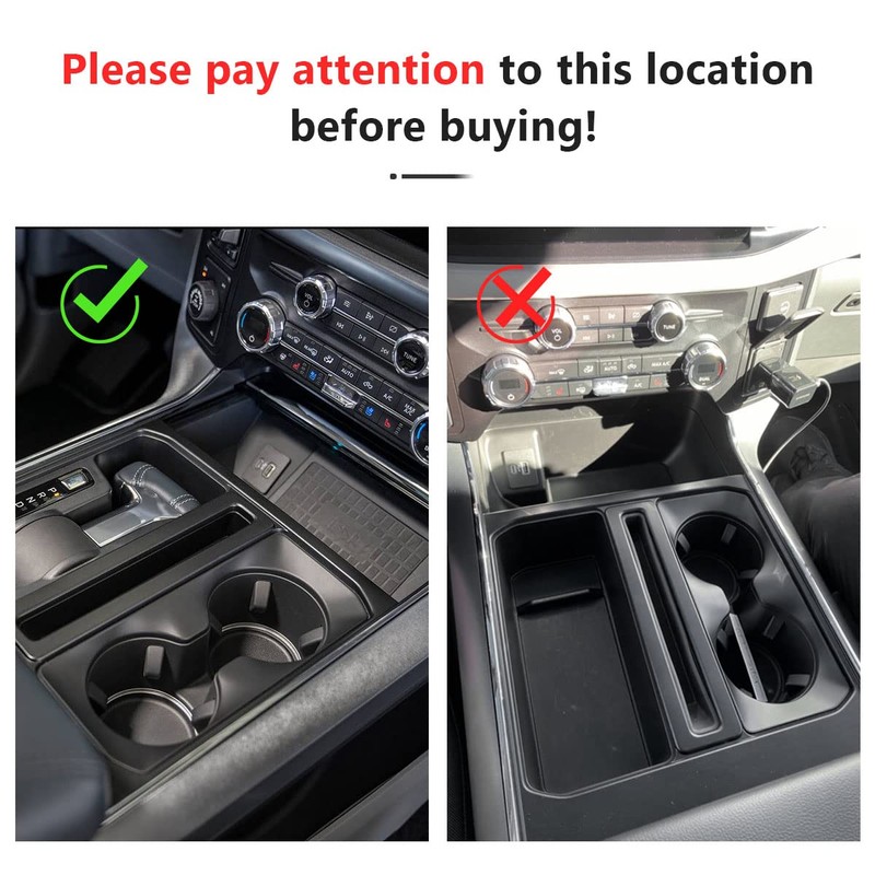Auovo Cup Holder Insert Liners for Ford F150 Accessories 2023