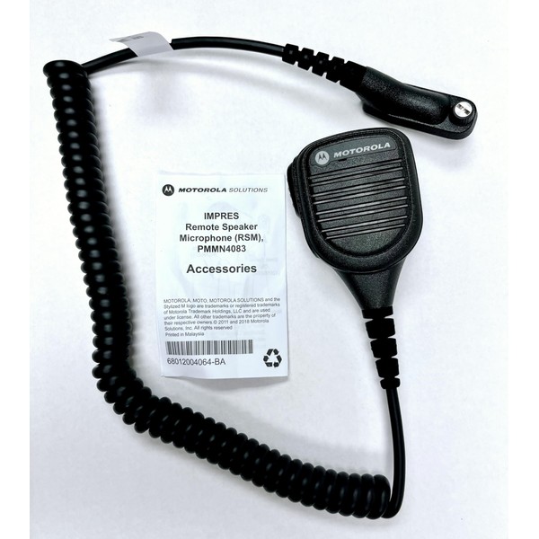 Motorola Solutions PMMN4083AL, PMMN4083 APX8000 Remote Speaker Microphone. IP68 Rugged