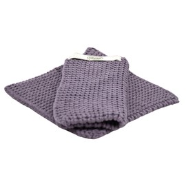 Organic Cotton Danish Knitted Pot Holders/Hot Pads Made with Thick 100%-Certified Organic Cotton - Danish Design | Made in India (Dark Dusty Purple Organic)
