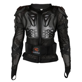 Ridbiker Motorcycle Full Body Armor Protector Removable Racing Jacket Motocross Spine Chest Motocross Protective Shirt (Black, XXXXL)