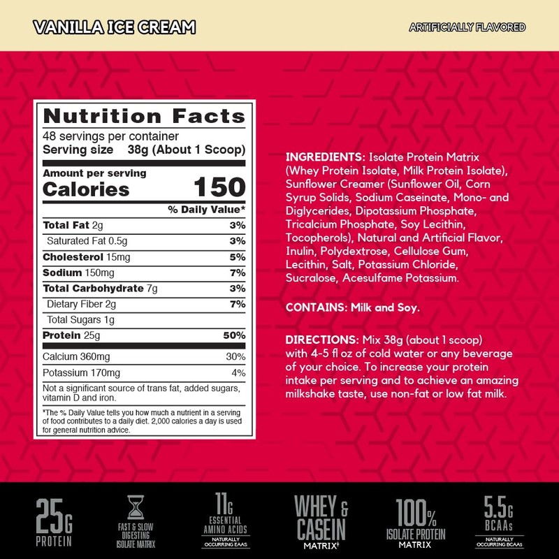 BSN SYNTHA-6 ISOLATE Protein Powder, Whey Protein Isolate, Milk Protein