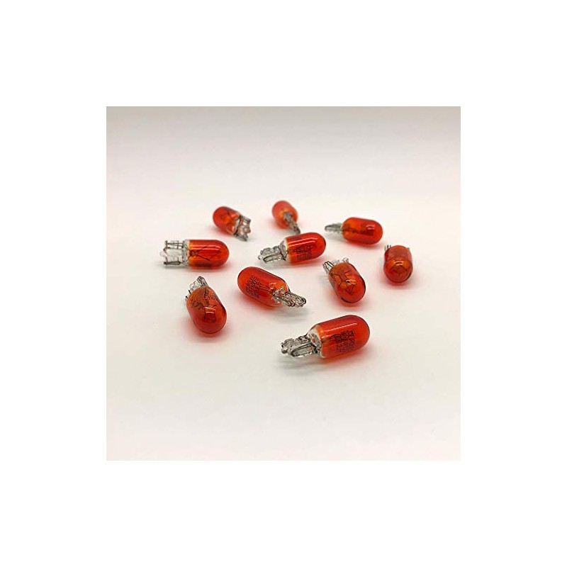 10 x 501 Amber WY5W 501A 12v 5w Push Fit