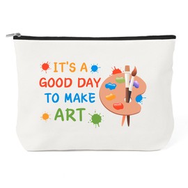Art Teacher Gifts - Gifts For Arts Teachers Art Teacher Appreciation Gift for Women Christmas Thank You Thanksgiving Birthday Gift for Arts Teachers Small Makeup Bag Cosmetic Bag Travel Toiletry Bags