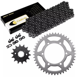 Kawasaki Black Drive Chain And Sprocket Kit for Kawasaki Ninja 250R EX250F 1988-2007