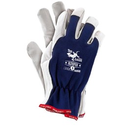 12 Pair of Work Gloves Protective Gloves Reinforced Goatskin Split Cowhide Gloves High Quality Gr. 10