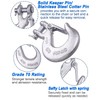 1/4 Inch Safety Chain Hooks, Clevis Slip Hook with Safety