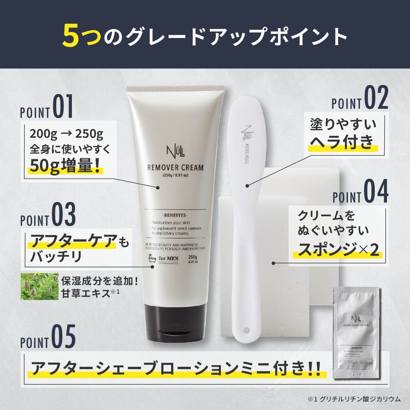 NULL Men's Hair Removal Cream, Large Capacity, 8.8 oz (250