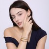 18K Gold Plated Stackable Love Bangle Bracelet Set for Women