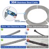 TooTaci 1/8 Stainless Steel Cable, 50ft 1/8 Steel Wire Rope