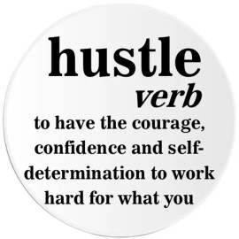 Kiwi Gifts Hustle Definition - Circle Sticker Decal 3 Inch - Motivation Grind Execute