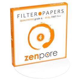 zenpore 18.5 cm Laboratory Filter Paper, Quality Standard Grade 4 - Fast Flow 185 mm (100 Discs)