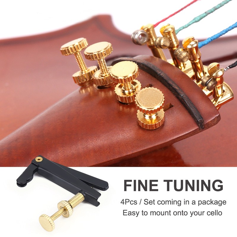 4Pcs Durable Metal Fine Tuners String Adjusters Replacement Parts for