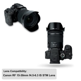 Lens Hood for Canon RF 15-30mm F4.5-6.3 is STM Lens Replaces Canon EW-73E with Reversible Design, Compatible with 67mm Filter and Snap-on Lens Cap