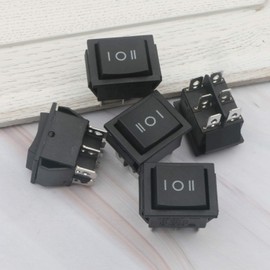 Pxyelec 16A DC Motor Polarity Rocker Switch,(On)-Off-(On) Switch Pack of 5