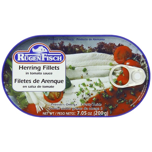 RügenFisch Herring in Tomato Sauce, 7.05 Ounce