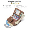 SENDEFN Women's Small RFID Blocking Small Leather Purse with 12