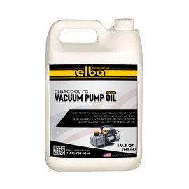 ELBACOOL Food Grade Vacuum Pump Oil, ISO VG 46, Synthetic, HYDROTREATED, Clear, Compatible Edwards, Welch, LEYBOLD, AGILENT. Automotive, Electrical and Mechanical Systems. 1 GL Made in USA