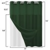 SORTTO No Hook Slub Textured Shower Curtain with Snap in
