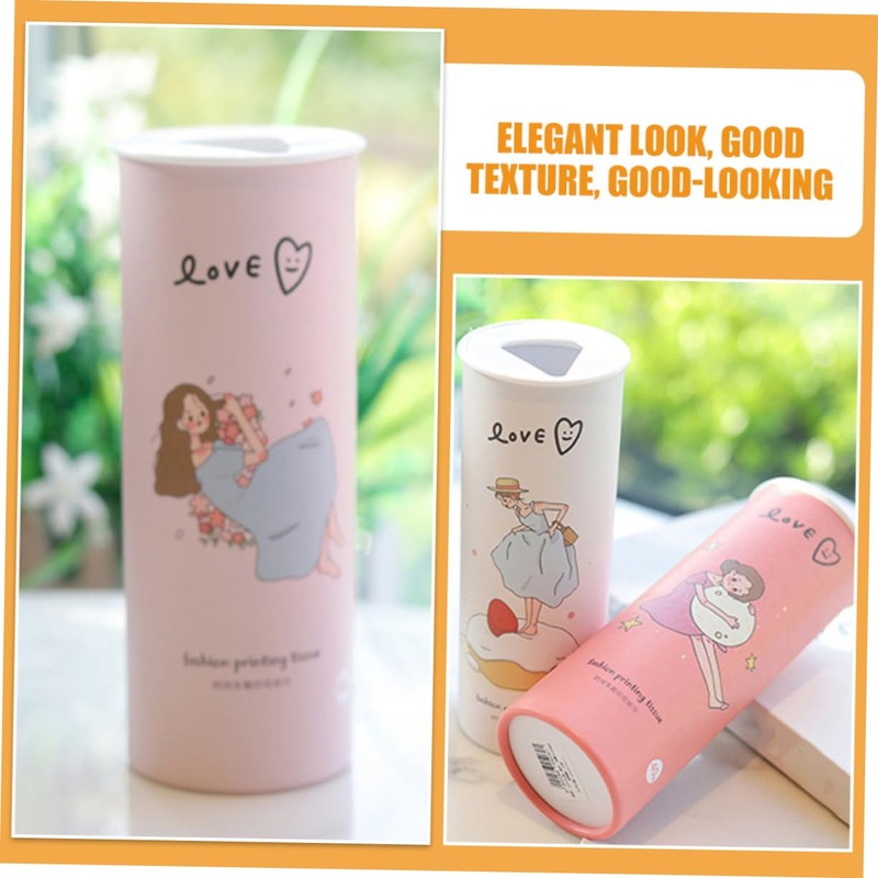 Alipis 3Pcs Decorative Tissue Roll Cute Printed Hand Tissues for