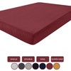 Hafaa Double Fitted Sheet Soft Satin Strips Microfiber Bed Sheets