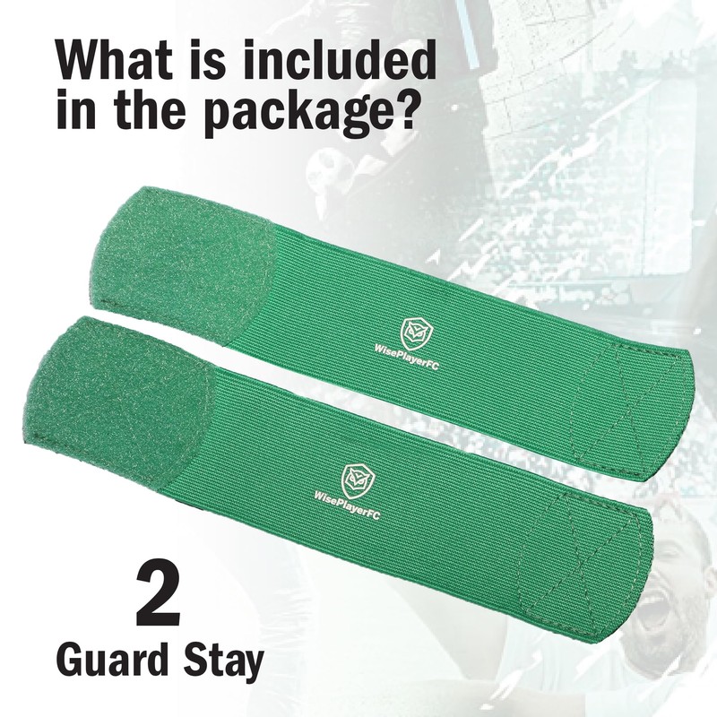 WISEPLAYERFC Football Shin Pad Strap - 2 Elastic Bands for