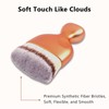 Rose Gold Angled Flat Foundation Brush - 2 Pcs High-Density