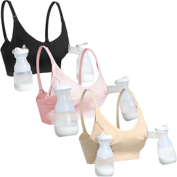 GXXGE Nursing Bra Support Pumping Bra Hands Free All in