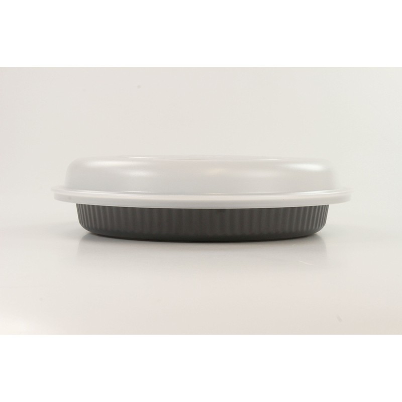 TUPPERWARE UltraPro Kuchenform grau + Deckel weiß Kuchen Form Backen