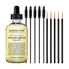 Majestuoso Aceite De Ricino Puro Para Las Pestañas De Crecim