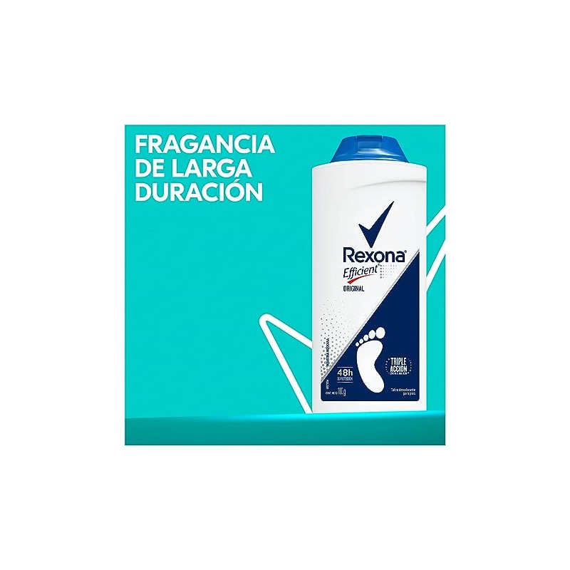 Talco Desodorante para Pies REXONA Efficient Original, 100 g