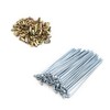 uxcell 72pcs 4mm Thread Diameter Motorcycle Wheel Spokes with Nipples