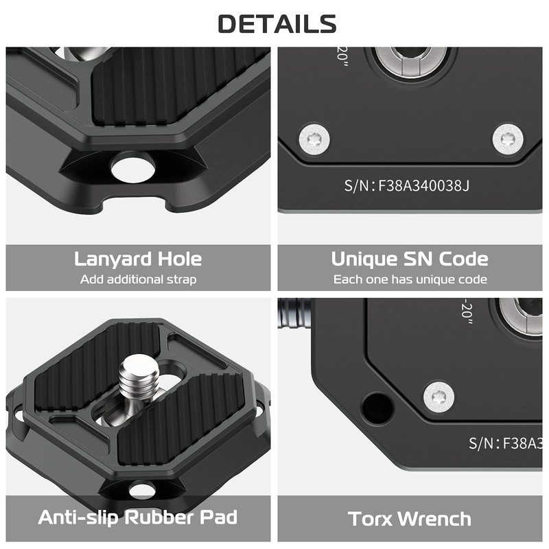 FALCAM F38 Quick Release Kit V1, Plate for DSLR/Mirroless Camera