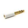 MainCore White 6.35mm Stereo Jack Plug to 3.5mm Stereo Jack